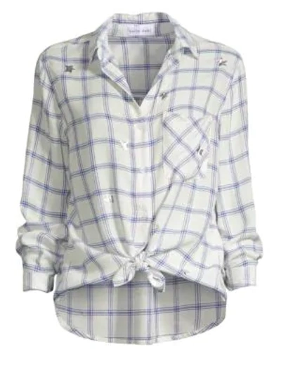 Bella Dahl Plaid Button-down Shirt In Blue White