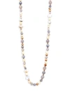 CHAN LUU GEMSTONE, GLASS AND STERLING SILVER LONG NECKLACE,0400097506035