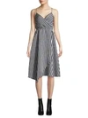 TRACY REESE STRIPED FIT-&-FLARE DRESS,0400098736232