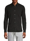 THE KOOPLES Distressed Cotton Button-Down Shirt,0400098847621