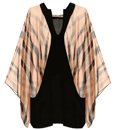 Roberto Cavalli Printed Silk Top In Beige