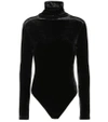 BEN TAVERNITI UNRAVEL PROJECT VELVET BODYSUIT,P00334272