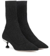 MIU MIU Stretch-knit ankle boots,P00336793