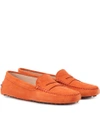 TOD'S GOMMINO SUEDE LOAFERS,P00340284