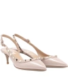 VALENTINO GARAVANI ROCKSTUD LEATHER SLINGBACK PUMPS,P00330201