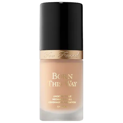 TOO FACED BORN THIS WAY NATURAL FINISH LONGWEAR LIQUID FOUNDATION SEASHELL 1 OZ/ 30 ML,P397517