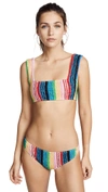 DIANE VON FURSTENBERG SMOCKED BIKINI TOP