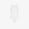 RE/DONE RE/DONE WHITE SLEEVELESS RIBBED COTTON BODY VEST,R249WRTKB12967811