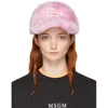 MSGM MSGM PINK FAUX-FUR CAP