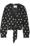 NANUSHKA AMULET POLKA-DOT CHIFFON BLOUSE