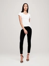 L Agence Cory Scoop Neck Tee In White