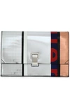 PROENZA SCHOULER Paneled mirrored leather clutch,GB 6200568457438650