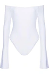 ALIX WOMAN BAXTER OFF-THE-SHOULDER STRETCH-JERSEY BODYSUIT WHITE,AU 1998551928972235