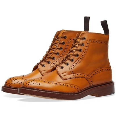 Tricker's Stow Brogue Derby Boot In Brown