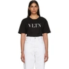 Valentino Printed Cotton-jersey T-shirt In Black