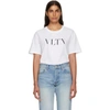 Valentino Printed Cotton-jersey T-shirt In White/ Black