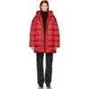 MSGM MSGM RED OVERSIZED DOWN JACKET
