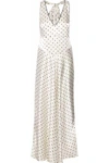 GANNI Leclair polka-dot satin maxi dress,US 1874378723119169