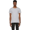 NAKED AND FAMOUS NAKED AND FAMOUS DENIM GREY RINGSPUN COTTON T-SHIRT