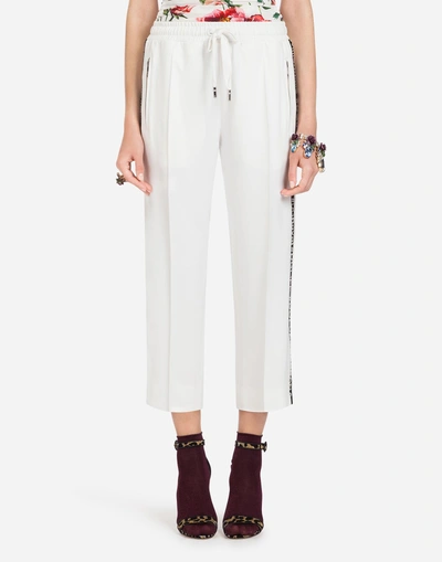 Dolce & Gabbana Cady Jogging Trousers In White