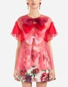 DOLCE & GABBANA SILK ORGANZA BLOUSE,F72I0TFU1BUF0889