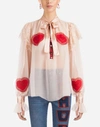 DOLCE & GABBANA SILK BLOUSE,F71G1ZFU1ATF2528