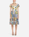 DOLCE & GABBANA MAJOLICA-PRINT BRODERIE ANGLAISE DRESS,F6A7JZHSMSHHAR37