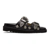 TOGA TOGA PULLA BLACK CHARMS AND BUCKLE SLIDES