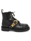 VERSACE Studded Belt Leather Brogued Boots