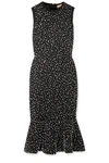 MICHAEL KORS EMBELLISHED KNITTED MIDI DRESS