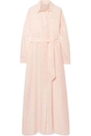 POUR LES FEMMES COTTON AND SILK-BLEND NIGHTDRESS