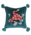GUCCI EMBROIDERED VELVET CUSHION,P00338328