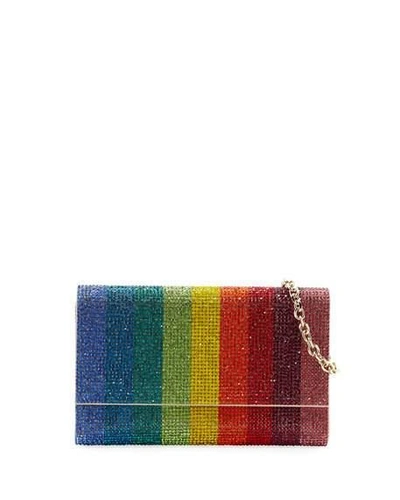 Judith Leiber Fizzoni Rainbow Crystal Full-beaded Clutch Bag In Multi
