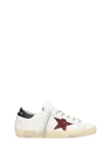 GOLDEN GOOSE SUPERSTAR WHITE LEATHER SNEAKERS,10635362