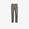 CHLOÉ CHLOÉ LAME METALLIC COTTON BLEND TROUSERS,CHC18APA9603012966997