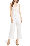 KAS NEW YORK LACE-UP FRONT EYELET JUMPSUIT,13886WE