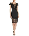 TADASHI PETITES TADASHI SHOJI PETITES LACE-INSET NEOPRENE DRESS - 100% EXCLUSIVE,BFE18946MP