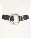DKNY DOUBLE-RING PULL-BACK LEATHER BELT, CREATED FOR MACY'S