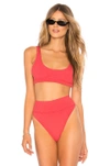 Beach Riot X Revolve Peyton Bikini Top In Red In Red