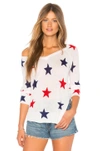 CENTRAL PARK WEST RED ROCK LINEN STAR SWEATER