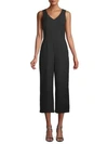 KARL LAGERFELD V-Neck Sleeveless Jumpsuit,0400098804924