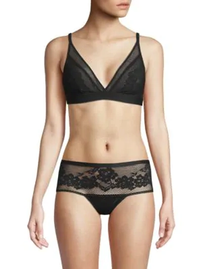 Addiction Nouvelle Lingerie Tootsie Roll Triangle Bralette In Black