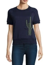 BANNER DAY Cactus-Embroidered Top,0400098045876
