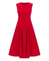 DEREK LAM Fit-And-Flare Red Midi Dress,DP81566SC