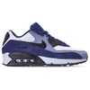 NIKE MEN'S AIR MAX 90 LEATHER CASUAL SHOES, BLUE,2375802