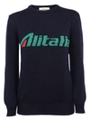 ALBERTA FERRETTI ALITALIA INTARSIA SWEATER,10635947