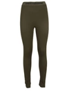Rabanne Logo Waistband Stirrup Leggings In Army