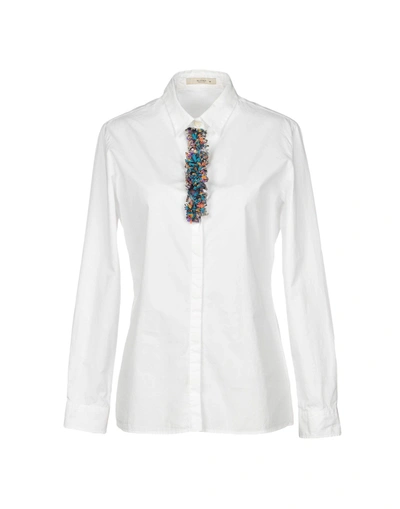 Etro Woman Shirt White Size 10 Cotton, Silk