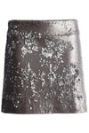 HALSTON HERITAGE Sequined stretch-knit mini skirt,US 3616377385198015