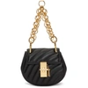 Chloé Chloe Nano Drew Bijou Quilted Smooth Calfskin Shoulder Bag In Black